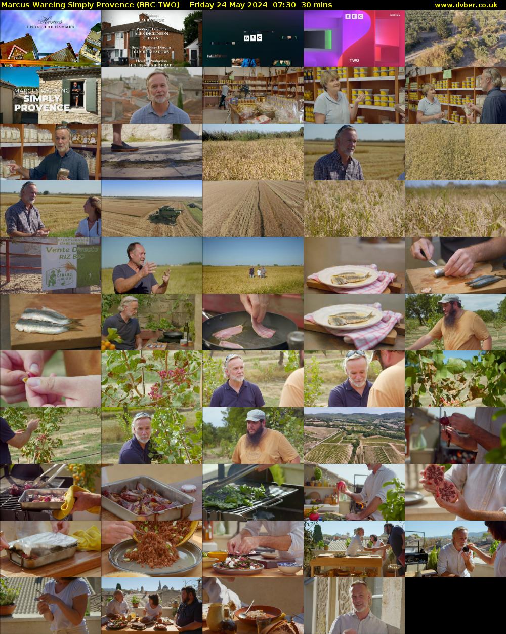 Marcus Wareing Simply Provence (BBC TWO) Friday 24 May 2024 07:30 - 08:00