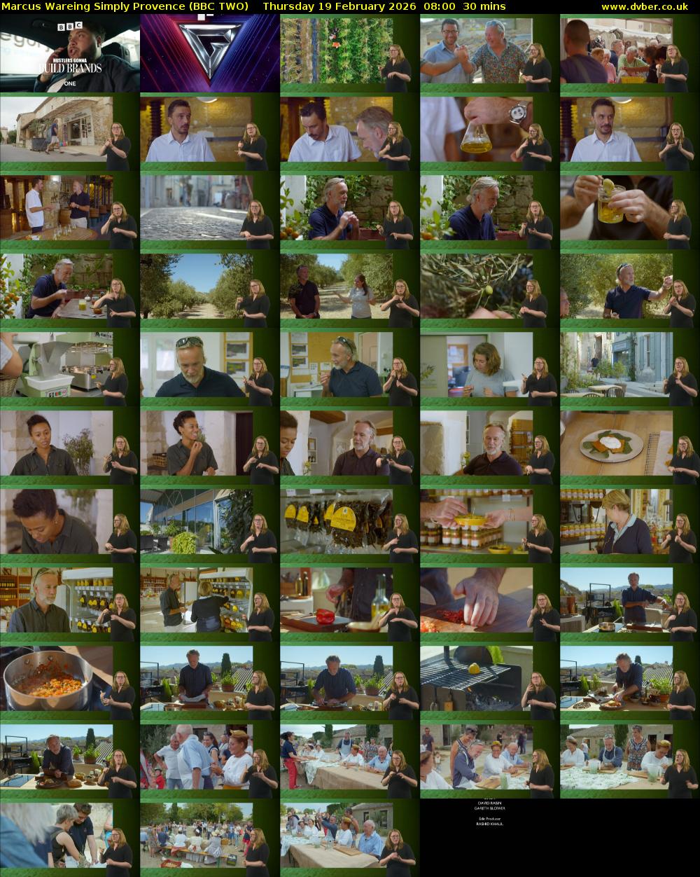 Marcus Wareing Simply Provence (BBC TWO) Thursday 19 February 2026 08:00 - 08:30