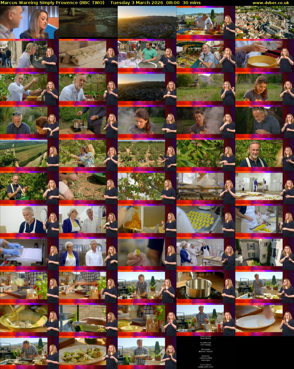 Marcus Wareing Simply Provence (BBC TWO) Tuesday 3 March 2026 08:00 - 08:30