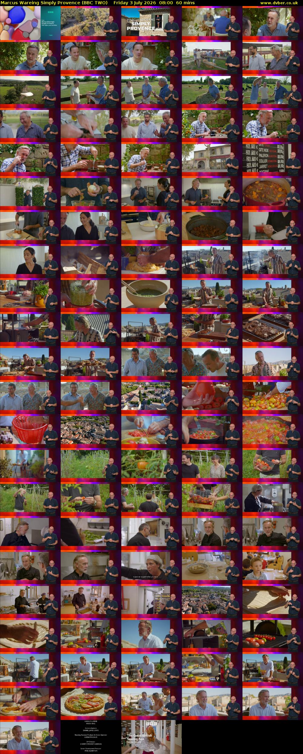 Marcus Wareing Simply Provence (BBC TWO) Friday 3 July 2026 08:00 - 09:00