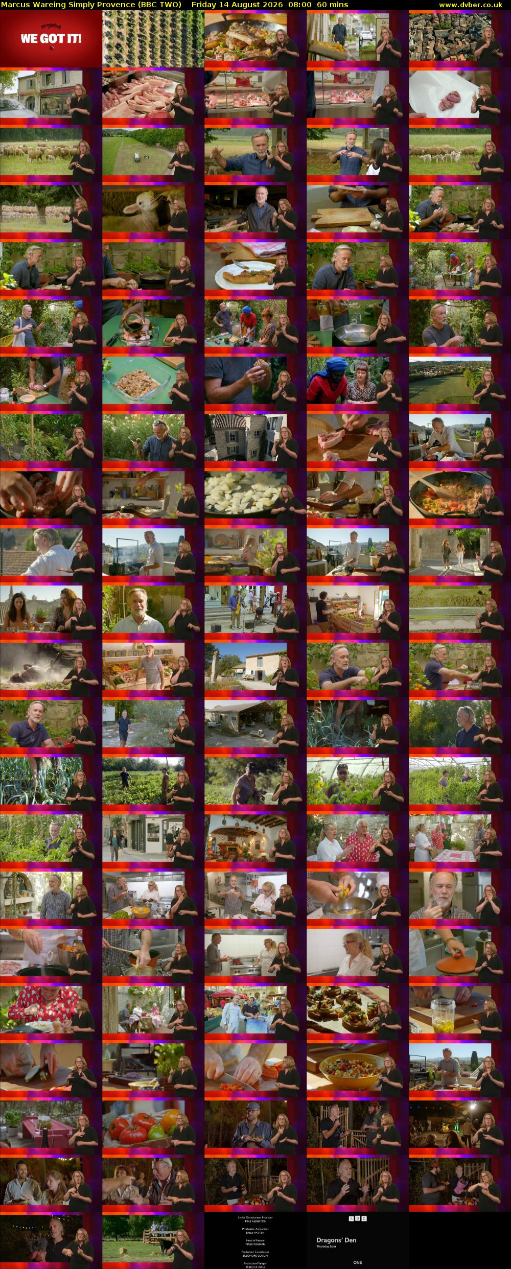 Marcus Wareing Simply Provence (BBC TWO) Friday 14 August 2026 08:00 - 09:00