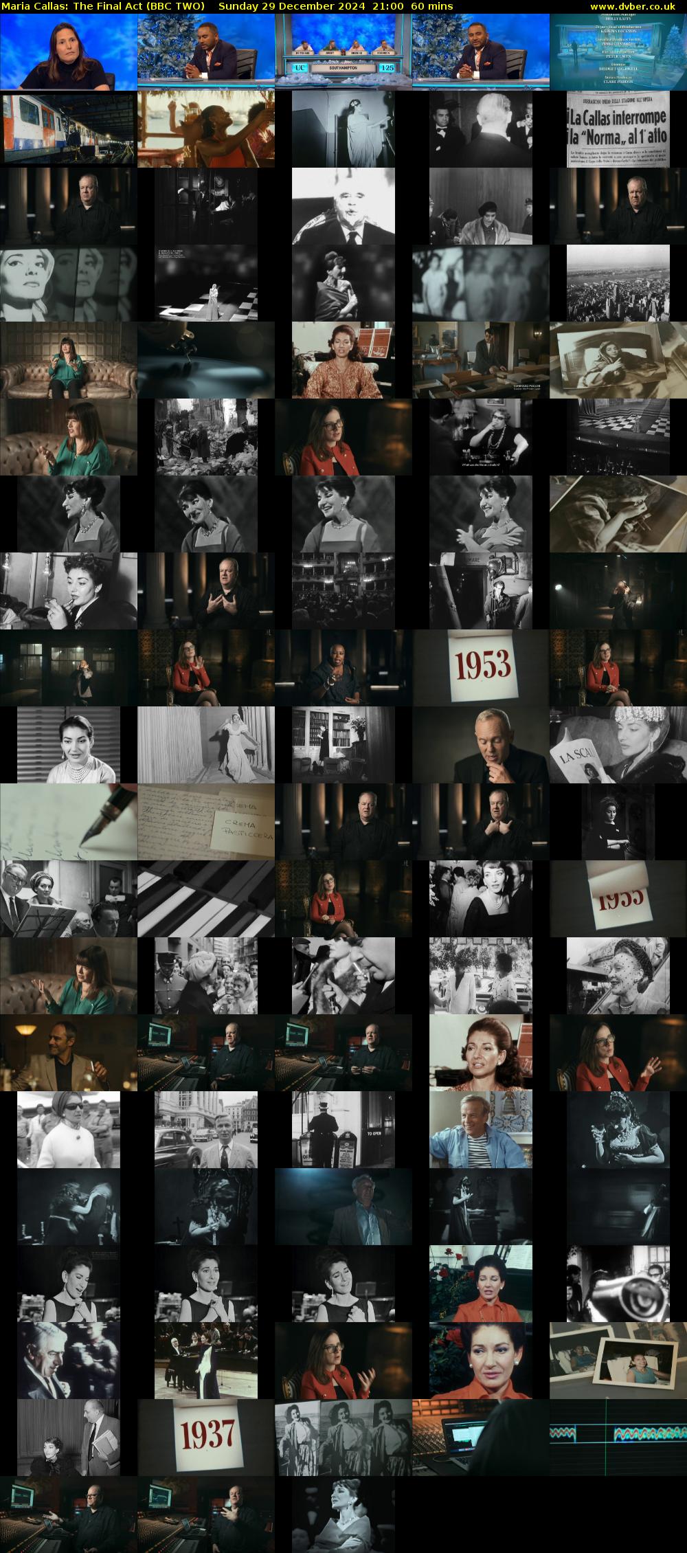 Maria Callas: The Final Act (BBC TWO) Sunday 29 December 2024 21:00 - 22:00