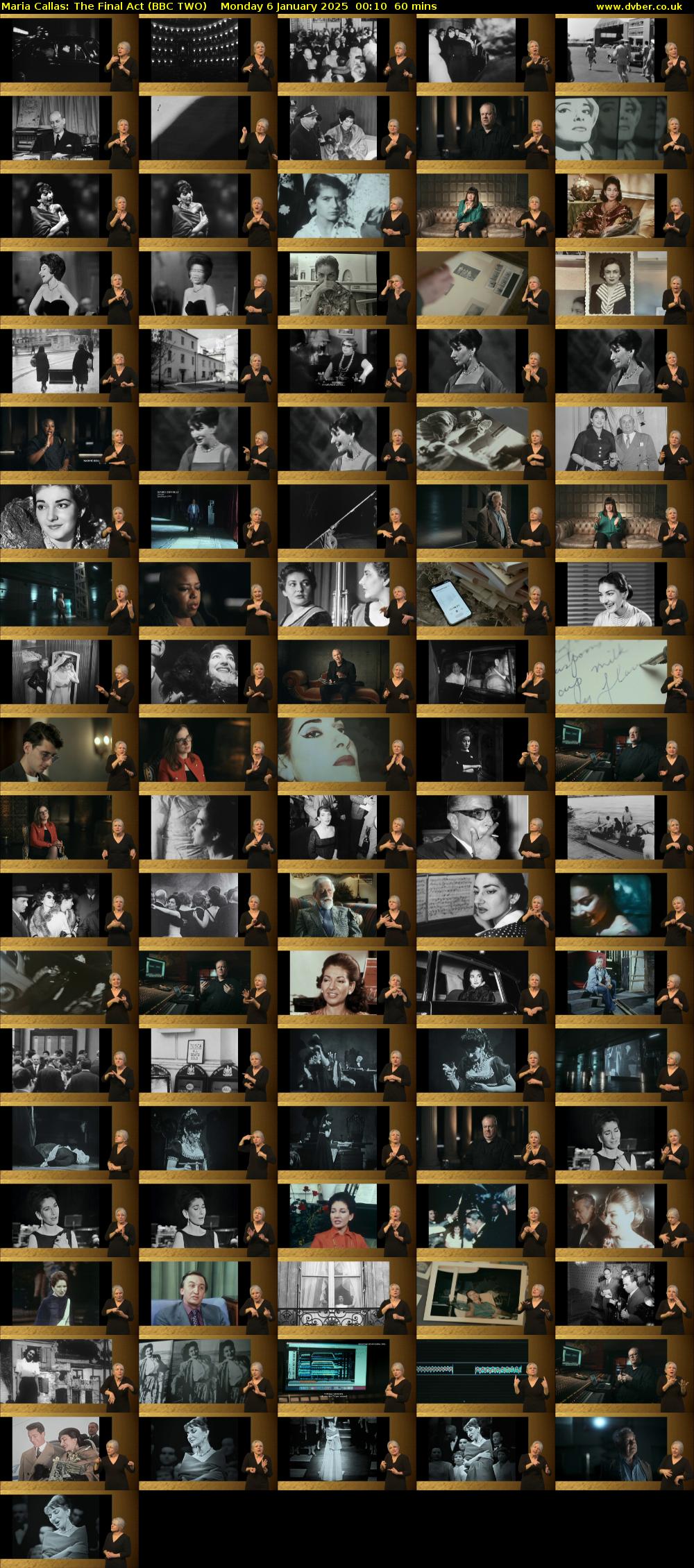 Maria Callas: The Final Act (BBC TWO) Monday 6 January 2025 00:10 - 01:10