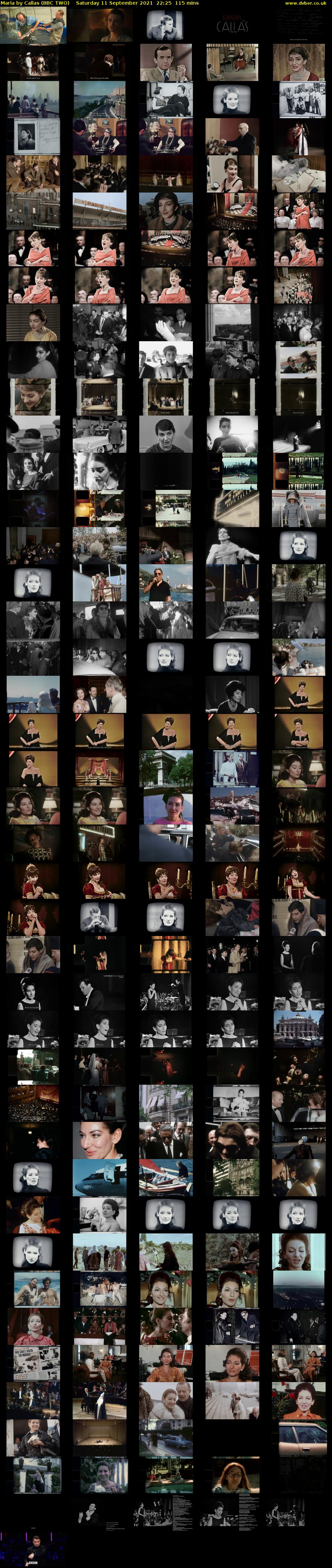 Maria by Callas (BBC TWO) Saturday 11 September 2021 22:25 - 00:20