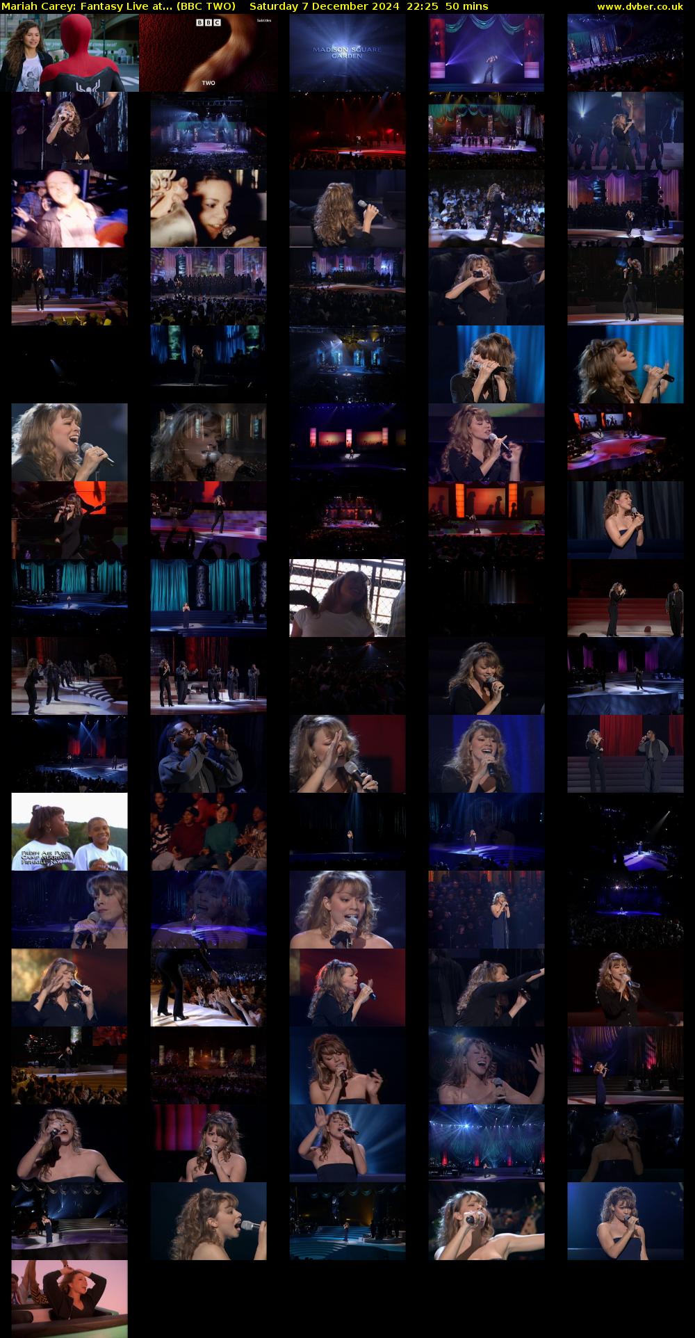 Mariah Carey: Fantasy Live at... (BBC TWO) Saturday 7 December 2024 22:25 - 23:15