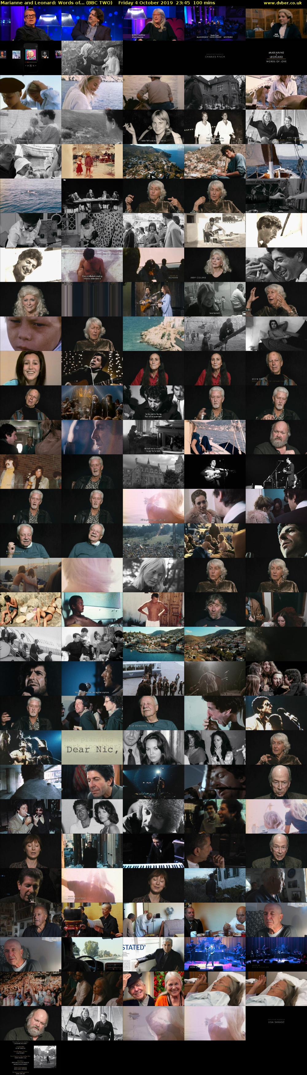 Marianne and Leonard: Words of... (BBC TWO) Friday 4 October 2019 23:45 - 01:25