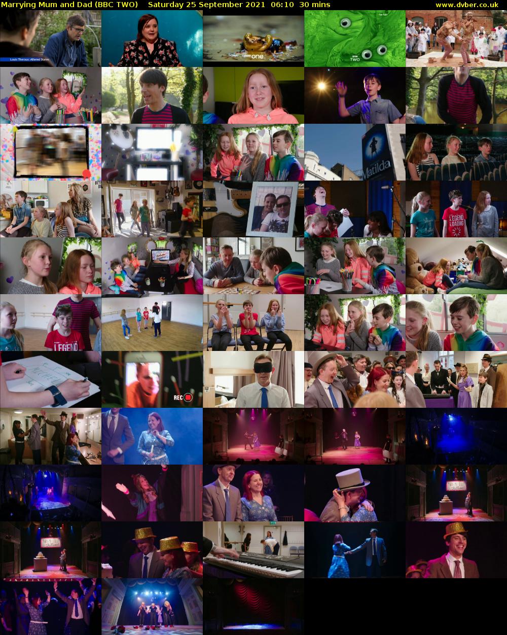 Marrying Mum and Dad (BBC TWO) Saturday 25 September 2021 06:10 - 06:40