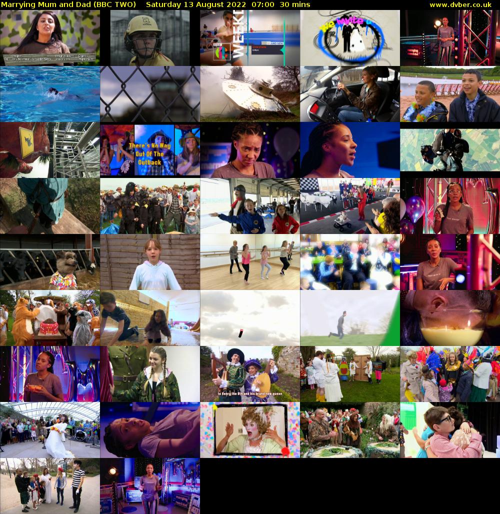 Marrying Mum and Dad (BBC TWO) Saturday 13 August 2022 07:00 - 07:30