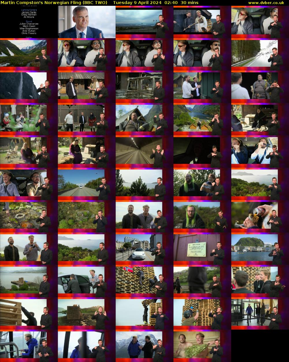 Martin Compston's Norwegian Fling (BBC TWO) Tuesday 9 April 2024 02:40 - 03:10