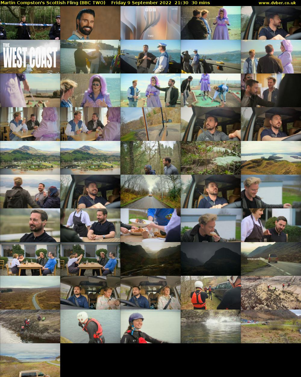 Martin Compston's Scottish Fling (BBC TWO) Friday 9 September 2022 21:30 - 22:00