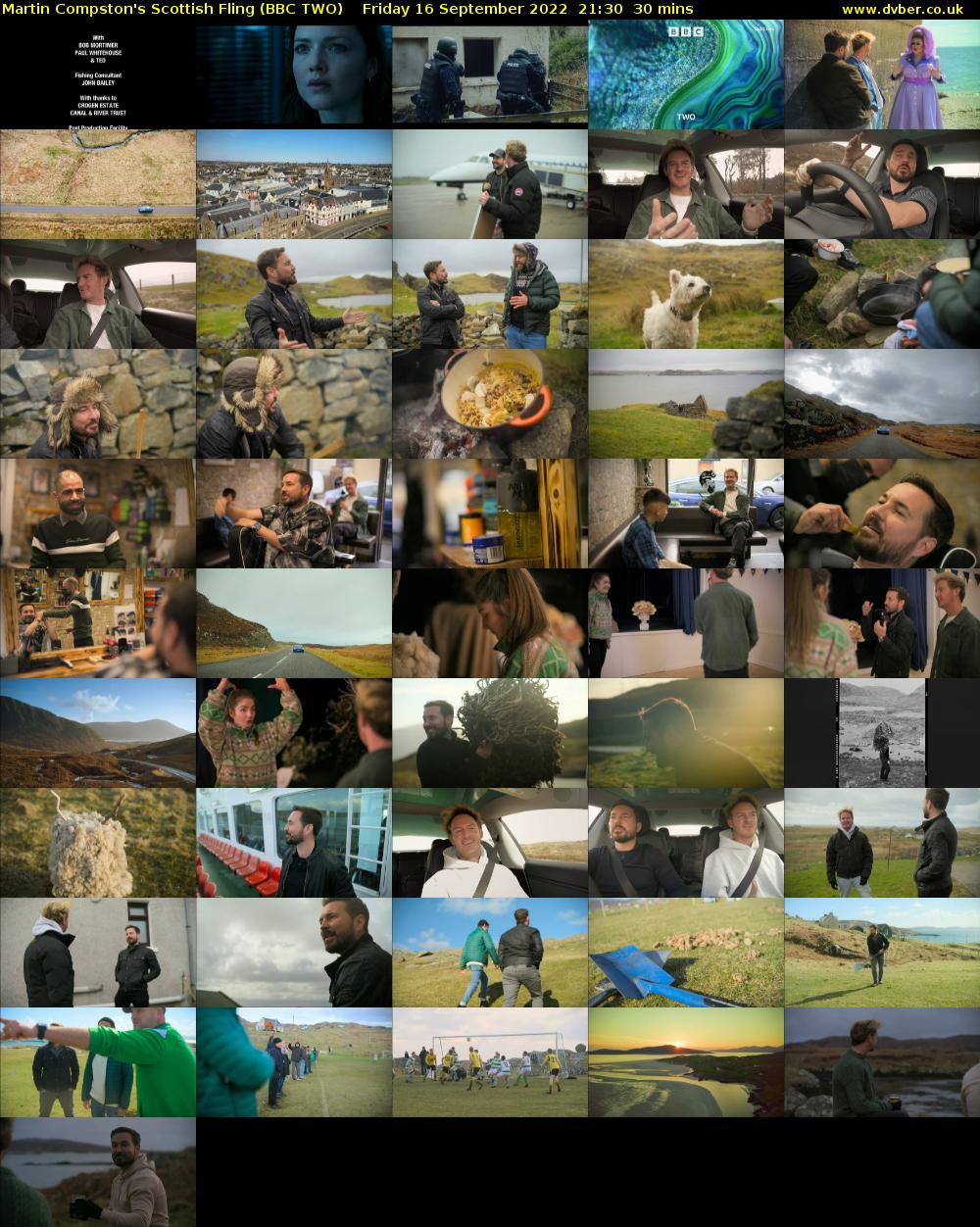 Martin Compston's Scottish Fling (BBC TWO) Friday 16 September 2022 21:30 - 22:00