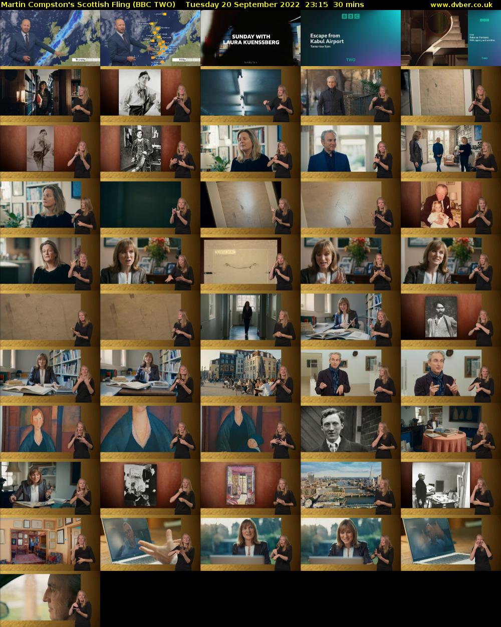 Martin Compston's Scottish Fling (BBC TWO) Tuesday 20 September 2022 23:15 - 23:45