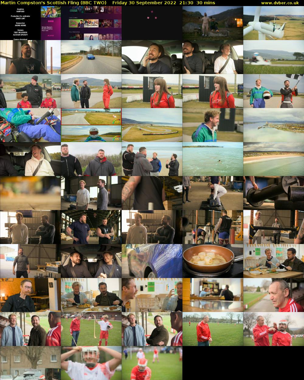 Martin Compston's Scottish Fling (BBC TWO) Friday 30 September 2022 21:30 - 22:00
