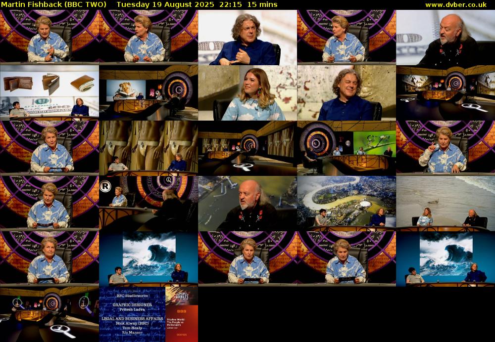 Martin Fishback (BBC TWO) Tuesday 19 August 2025 22:15 - 22:30