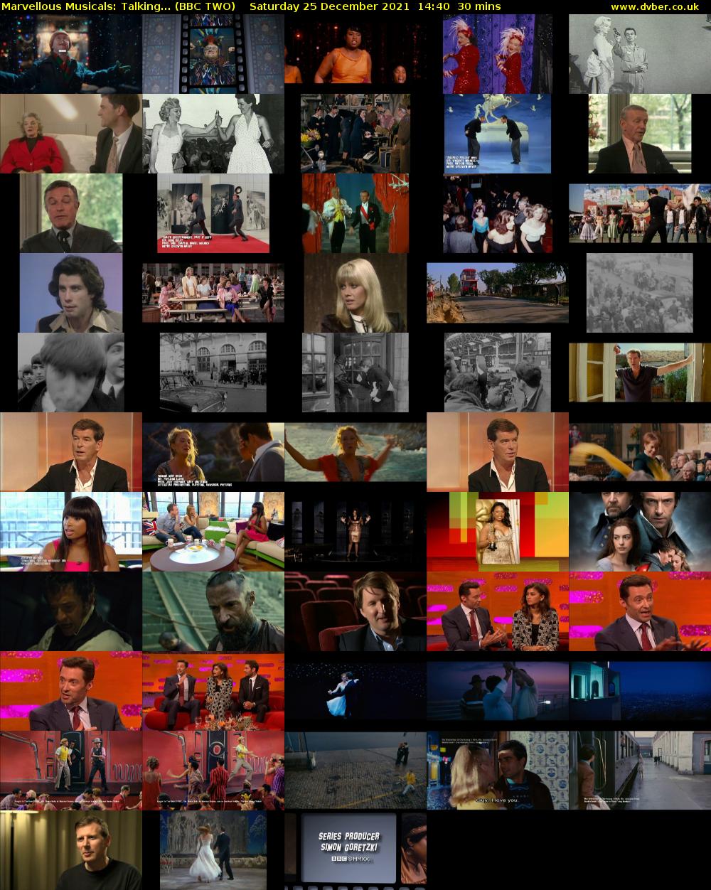 Marvellous Musicals: Talking... (BBC TWO) Saturday 25 December 2021 14:40 - 15:10