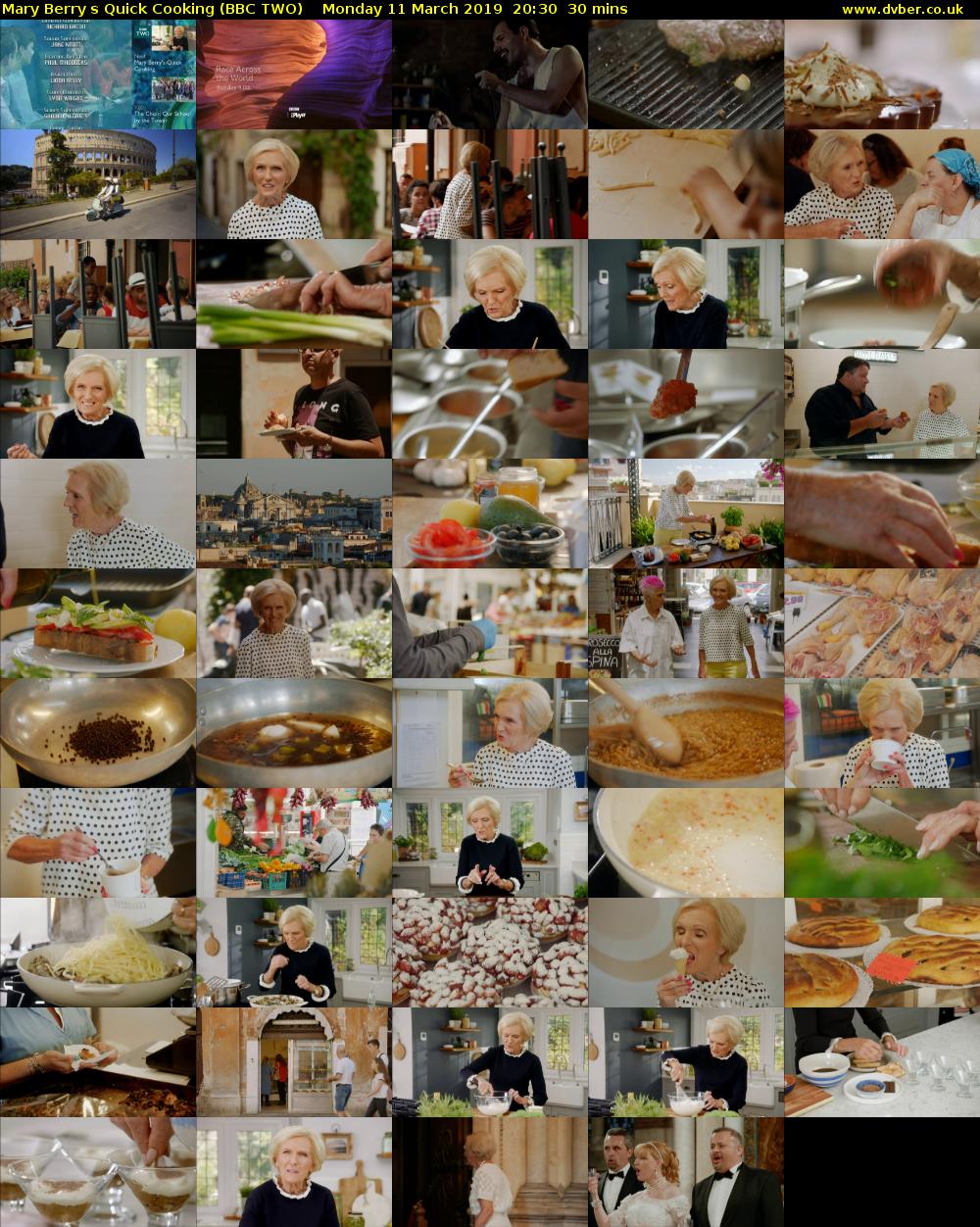 Mary Berrys Quick Cooking (BBC TWO) Monday 11 March 2019 20:30 - 21:00