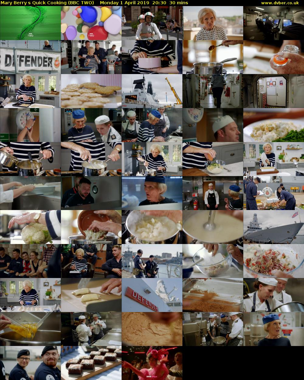 Mary Berrys Quick Cooking (BBC TWO) Monday 1 April 2019 20:30 - 21:00