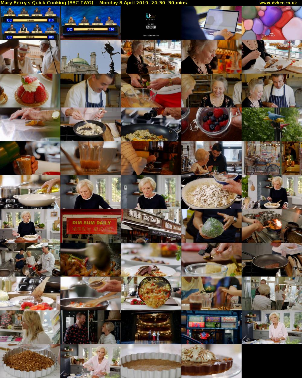 Mary Berrys Quick Cooking (BBC TWO) Monday 8 April 2019 20:30 - 21:00