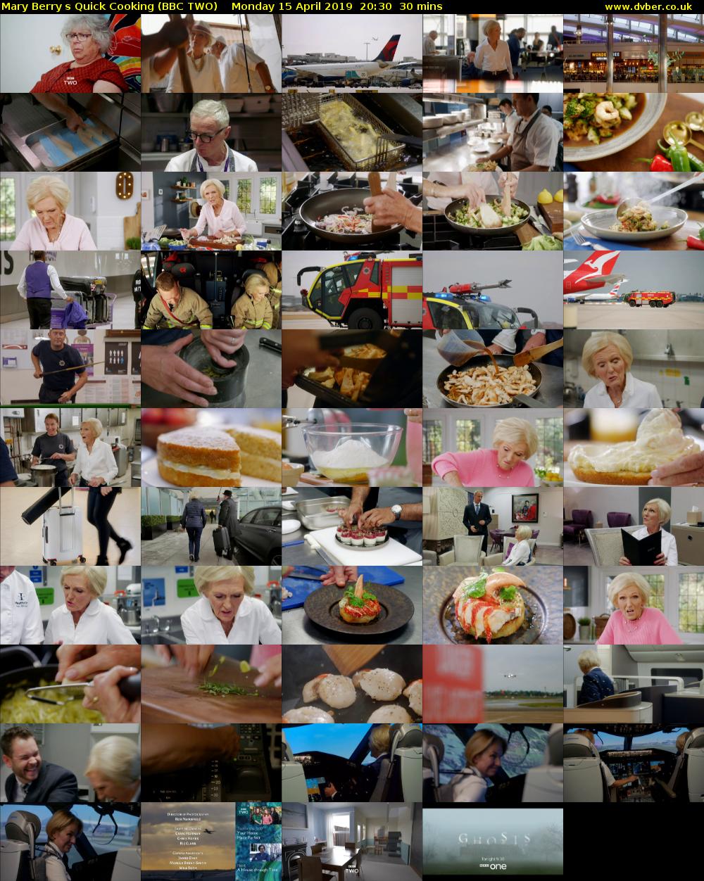 Mary Berrys Quick Cooking (BBC TWO) Monday 15 April 2019 20:30 - 21:00