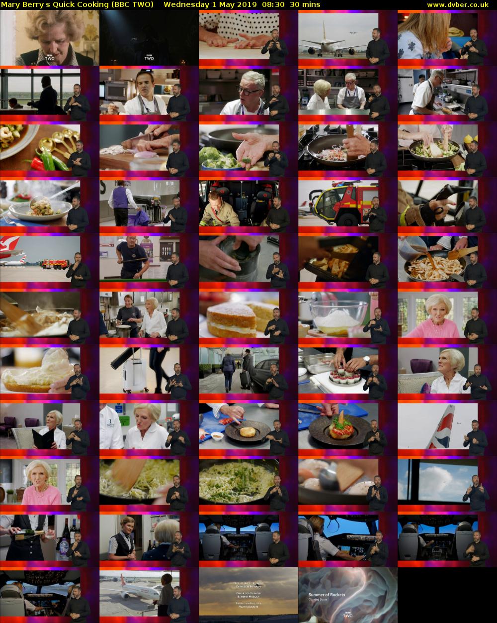 Mary Berrys Quick Cooking (BBC TWO) Wednesday 1 May 2019 08:30 - 09:00