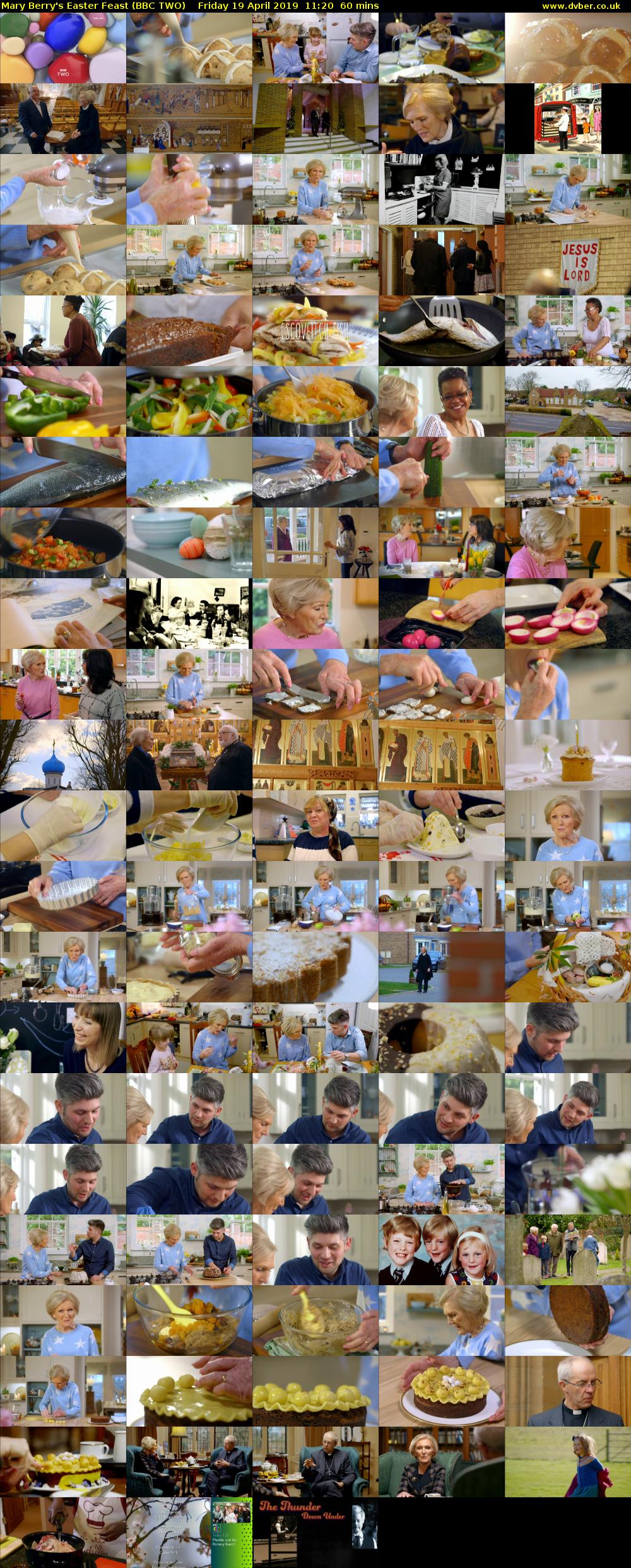Mary Berry's Easter Feast (BBC TWO) Friday 19 April 2019 11:20 - 12:20