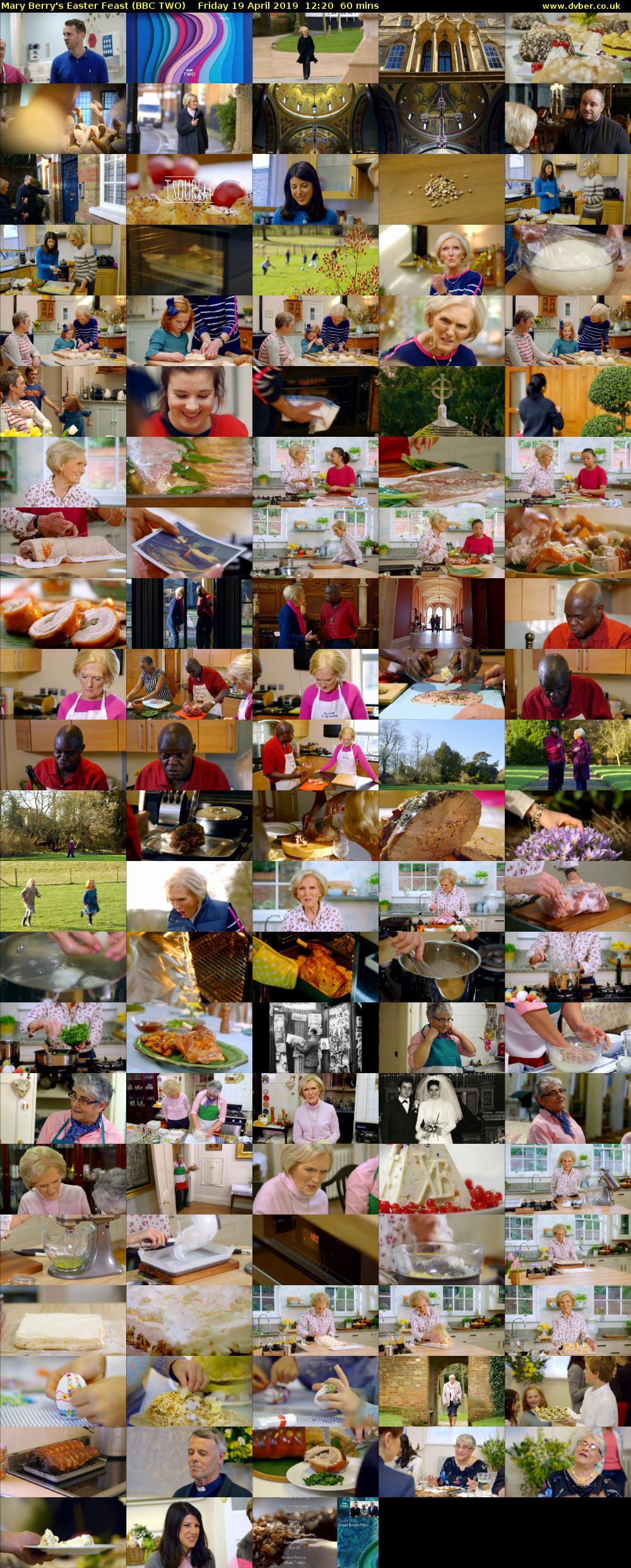 Mary Berry's Easter Feast (BBC TWO) Friday 19 April 2019 12:20 - 13:20