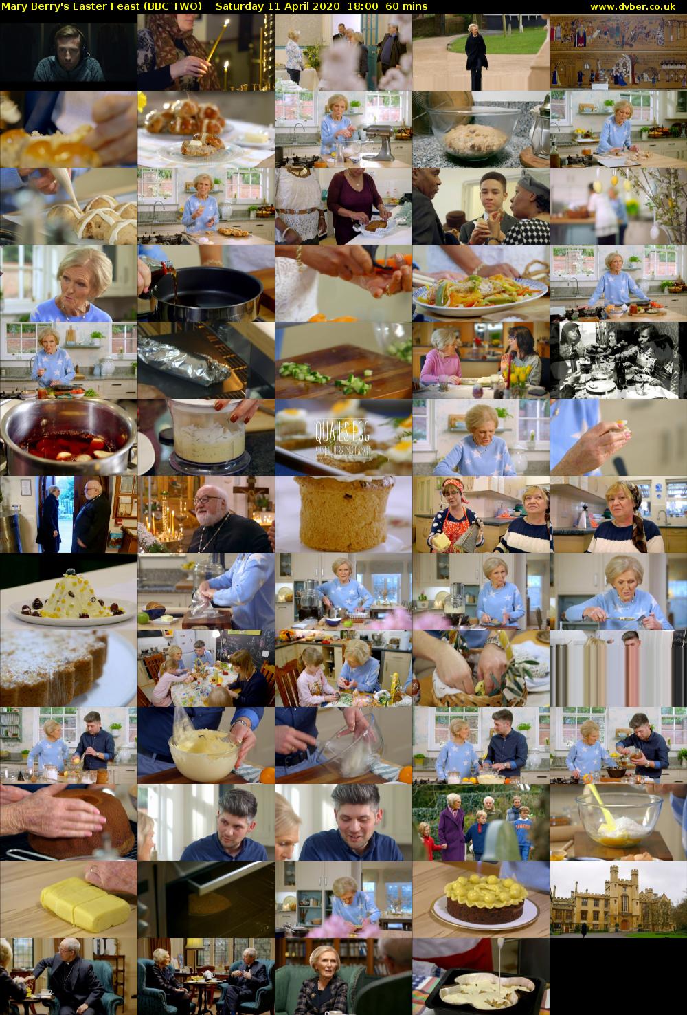 Mary Berry's Easter Feast (BBC TWO) Saturday 11 April 2020 18:00 - 19:00