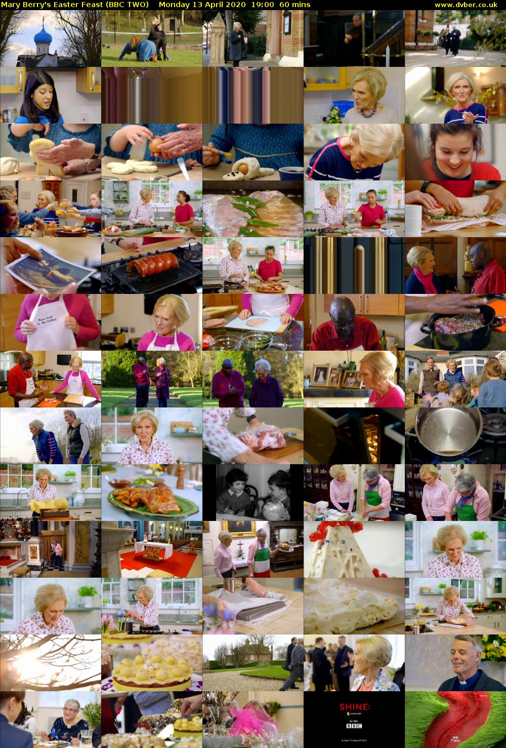 Mary Berry's Easter Feast (BBC TWO) Monday 13 April 2020 19:00 - 20:00