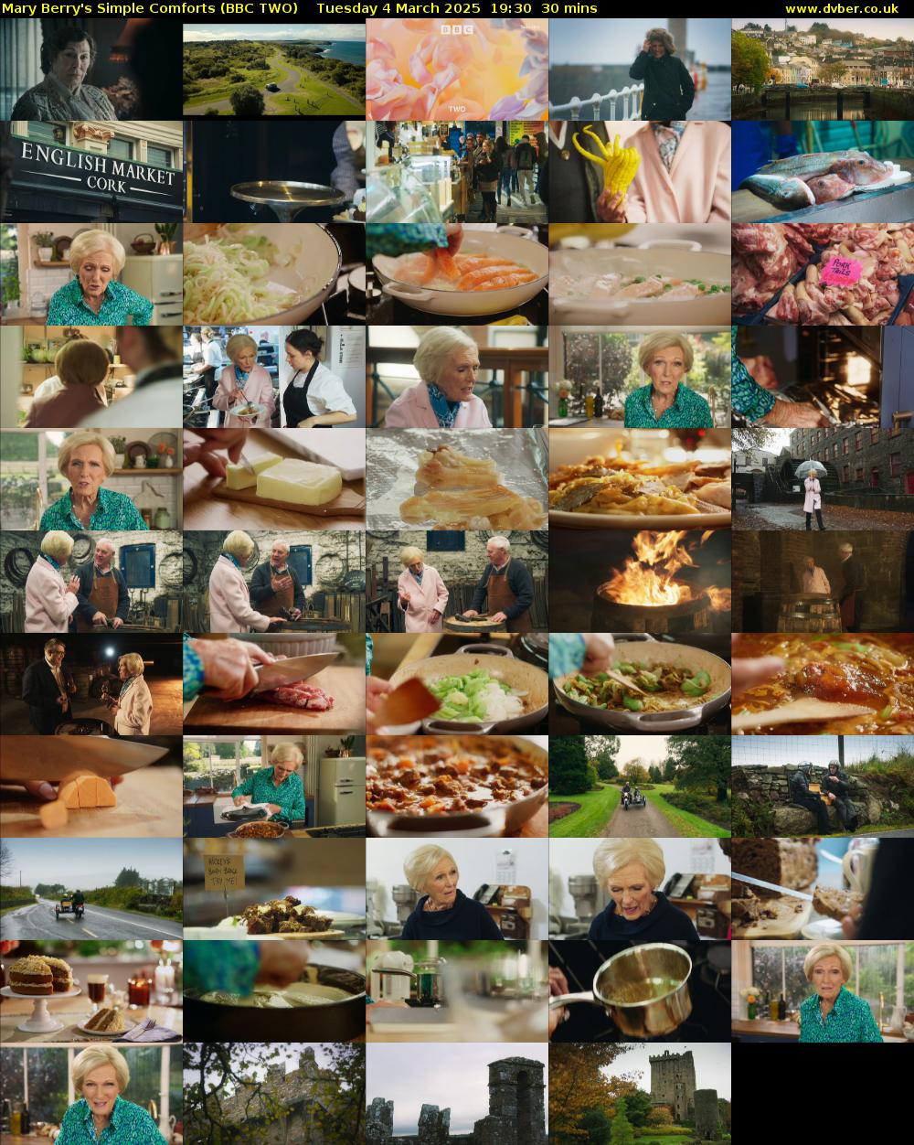 Mary Berry's Simple Comforts (BBC TWO) Tuesday 4 March 2025 19:30 - 20:00