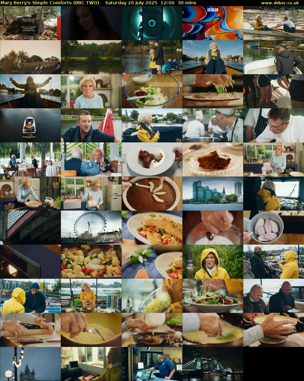 Mary Berry's Simple Comforts (BBC TWO) Saturday 26 July 2025 12:00 - 12:30