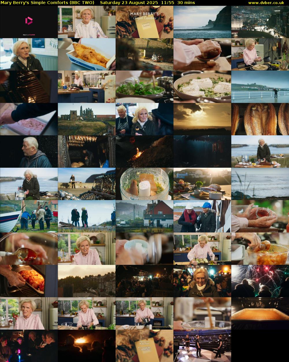 Mary Berry's Simple Comforts (BBC TWO) Saturday 23 August 2025 11:55 - 12:25
