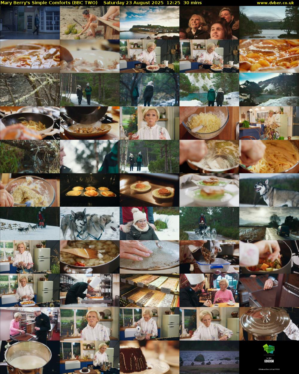 Mary Berry's Simple Comforts (BBC TWO) Saturday 23 August 2025 12:25 - 12:55