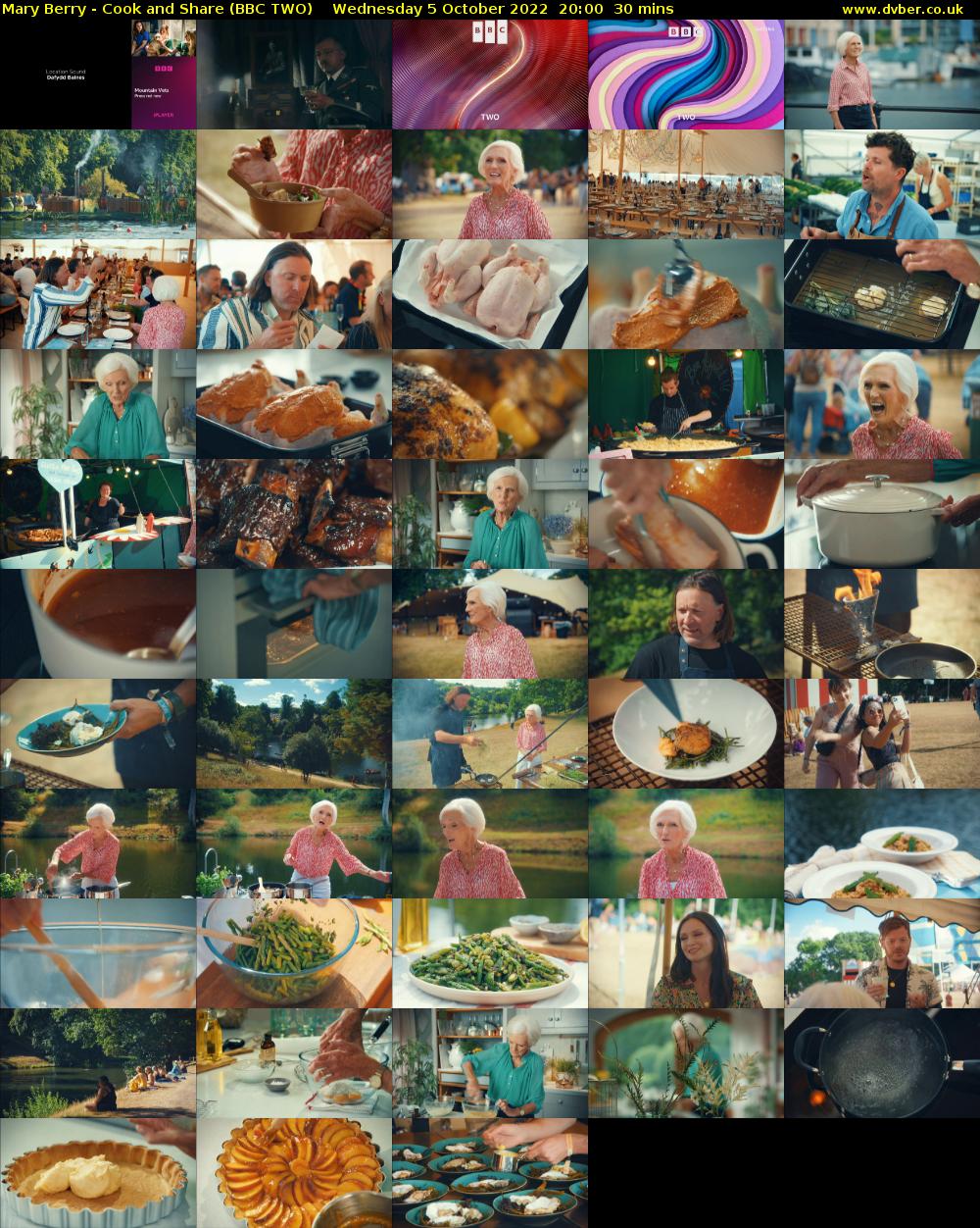 Mary Berry - Cook and Share (BBC TWO) Wednesday 5 October 2022 20:00 - 20:30