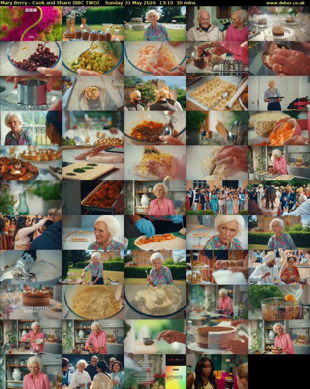 Mary Berry - Cook and Share (BBC TWO) Sunday 31 May 2026 13:10 - 13:40