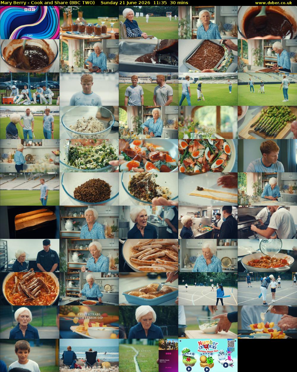 Mary Berry - Cook and Share (BBC TWO) Sunday 21 June 2026 11:35 - 12:05
