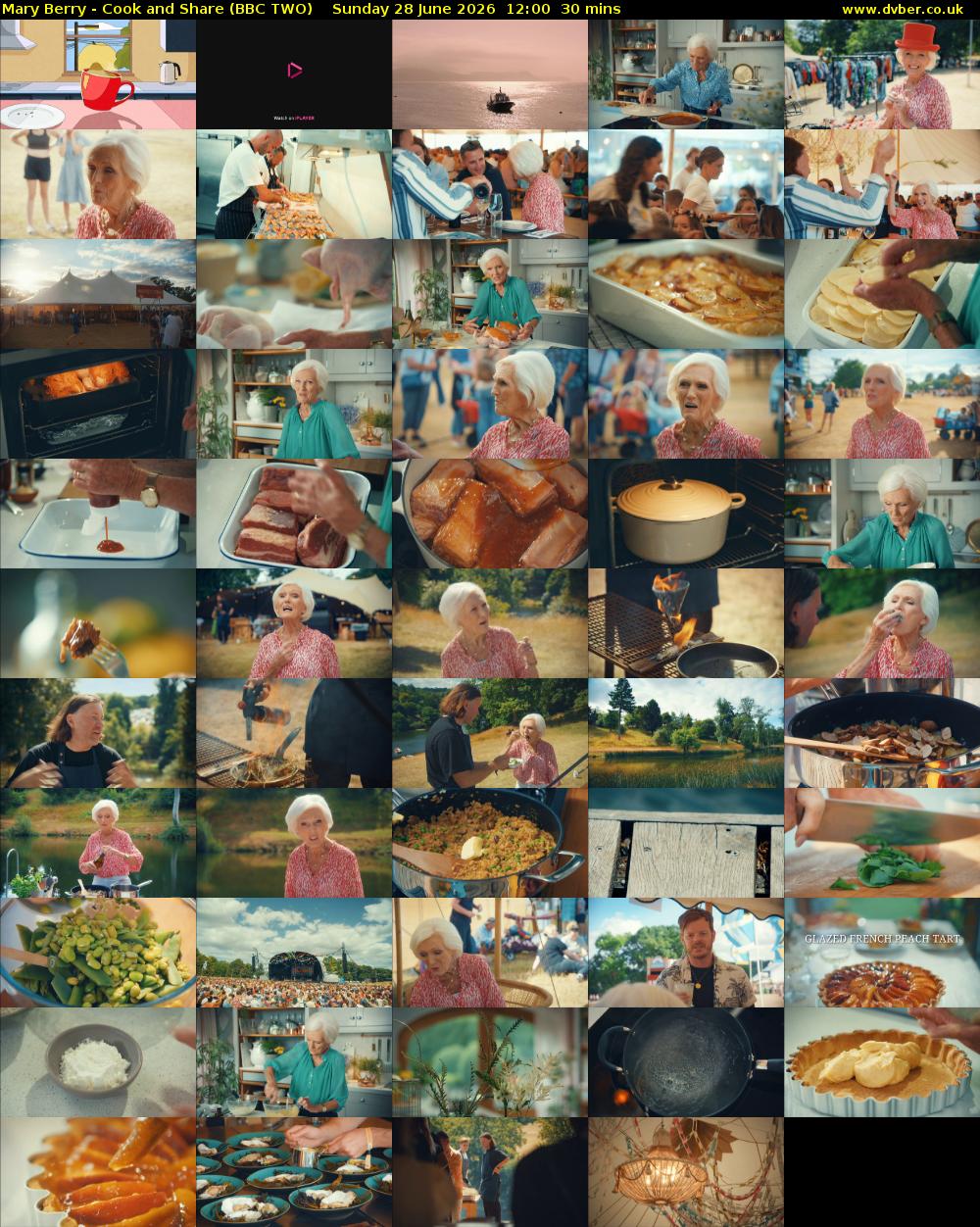 Mary Berry - Cook and Share (BBC TWO) Sunday 28 June 2026 12:00 - 12:30