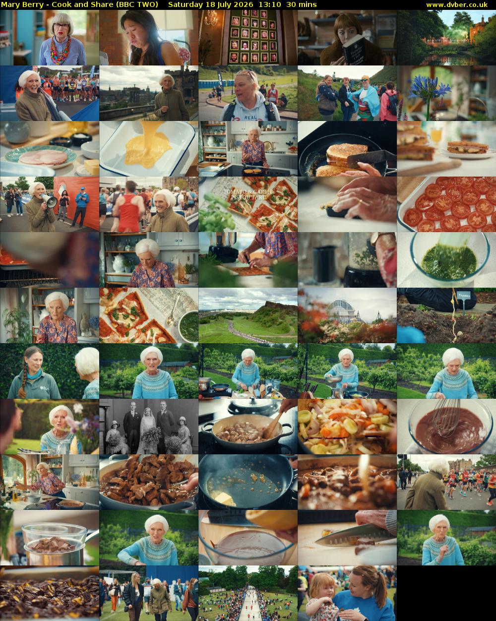 Mary Berry - Cook and Share (BBC TWO) Saturday 18 July 2026 13:10 - 13:40
