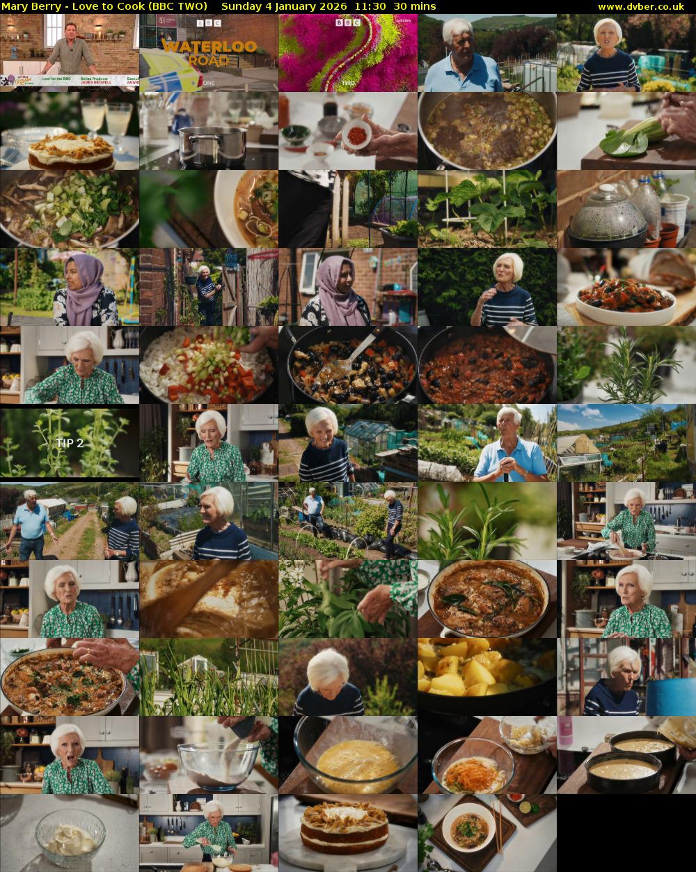 Mary Berry - Love to Cook (BBC TWO) Sunday 4 January 2026 11:30 - 12:00