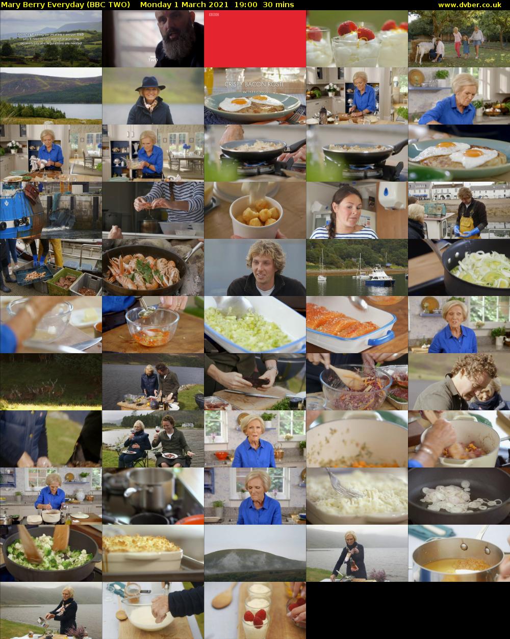Mary Berry Everyday (BBC TWO) Monday 1 March 2021 19:00 - 19:30