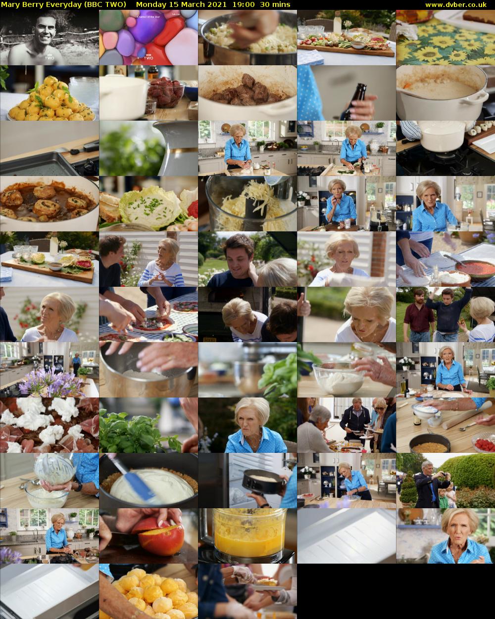 Mary Berry Everyday (BBC TWO) Monday 15 March 2021 19:00 - 19:30