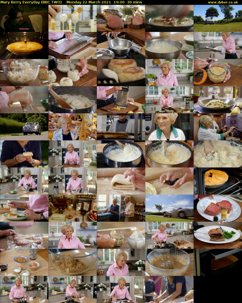 Mary Berry Everyday (BBC TWO) Monday 22 March 2021 19:00 - 19:30
