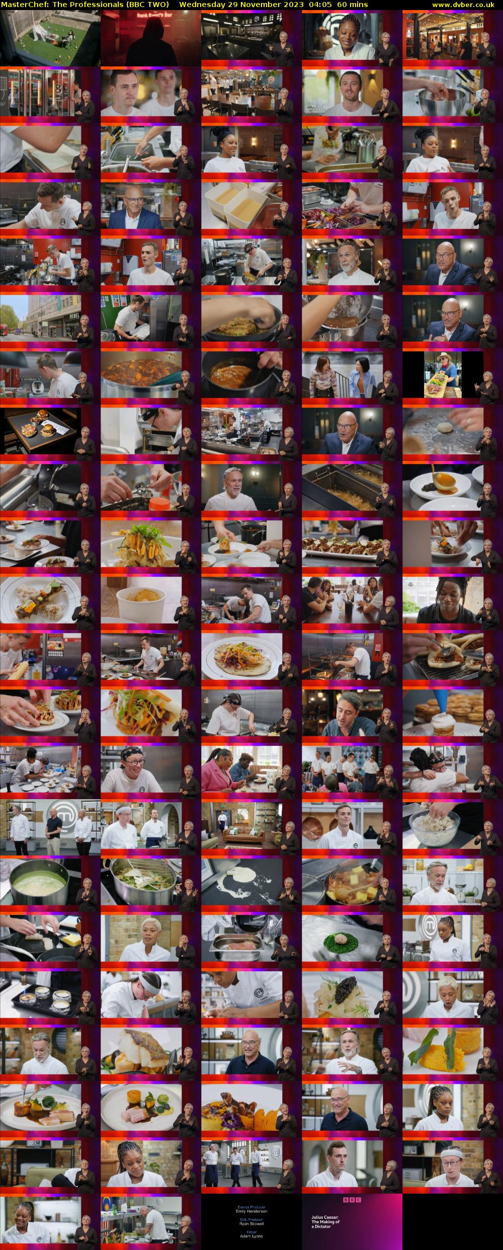 MasterChef: The Professionals (BBC TWO) Wednesday 29 November 2023 04:05 - 05:05