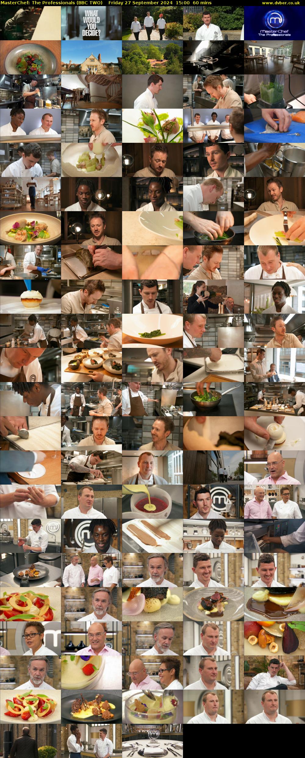 MasterChef: The Professionals (BBC TWO) Friday 27 September 2024 15:00 - 16:00