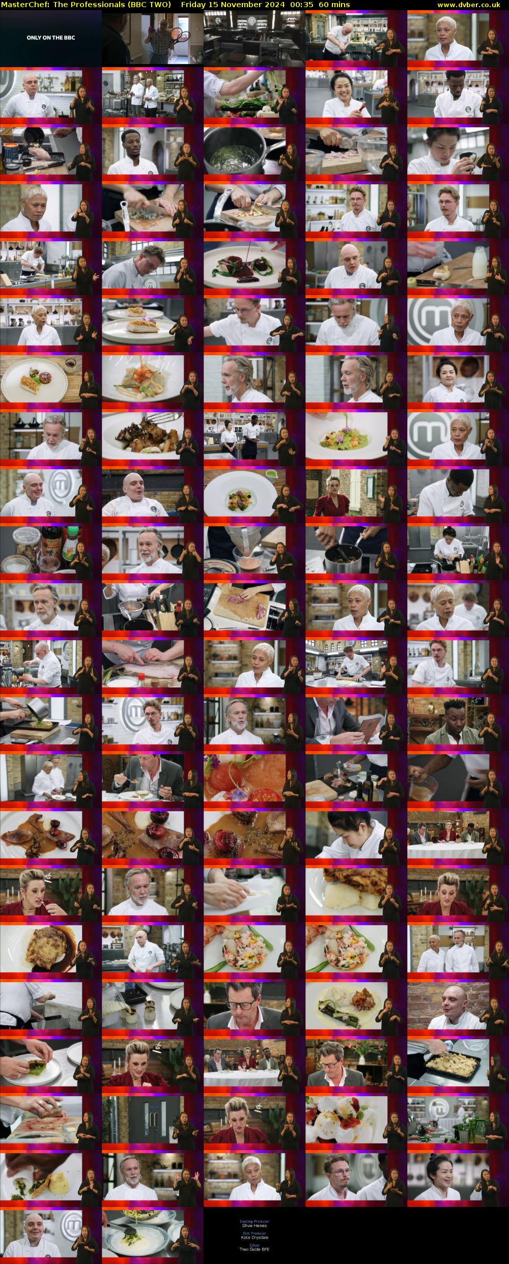 MasterChef: The Professionals (BBC TWO) Friday 15 November 2024 00:35 - 01:35