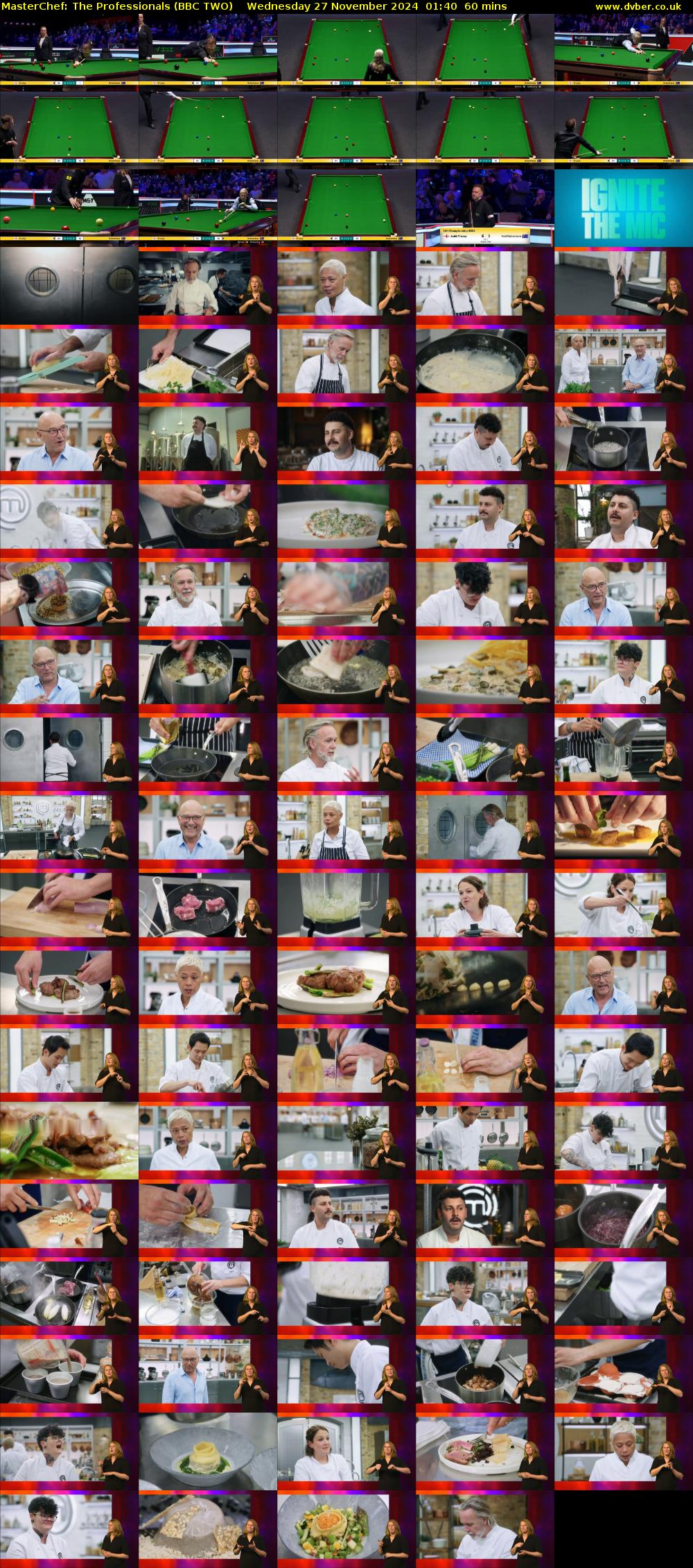 MasterChef: The Professionals (BBC TWO) Wednesday 27 November 2024 01:40 - 02:40