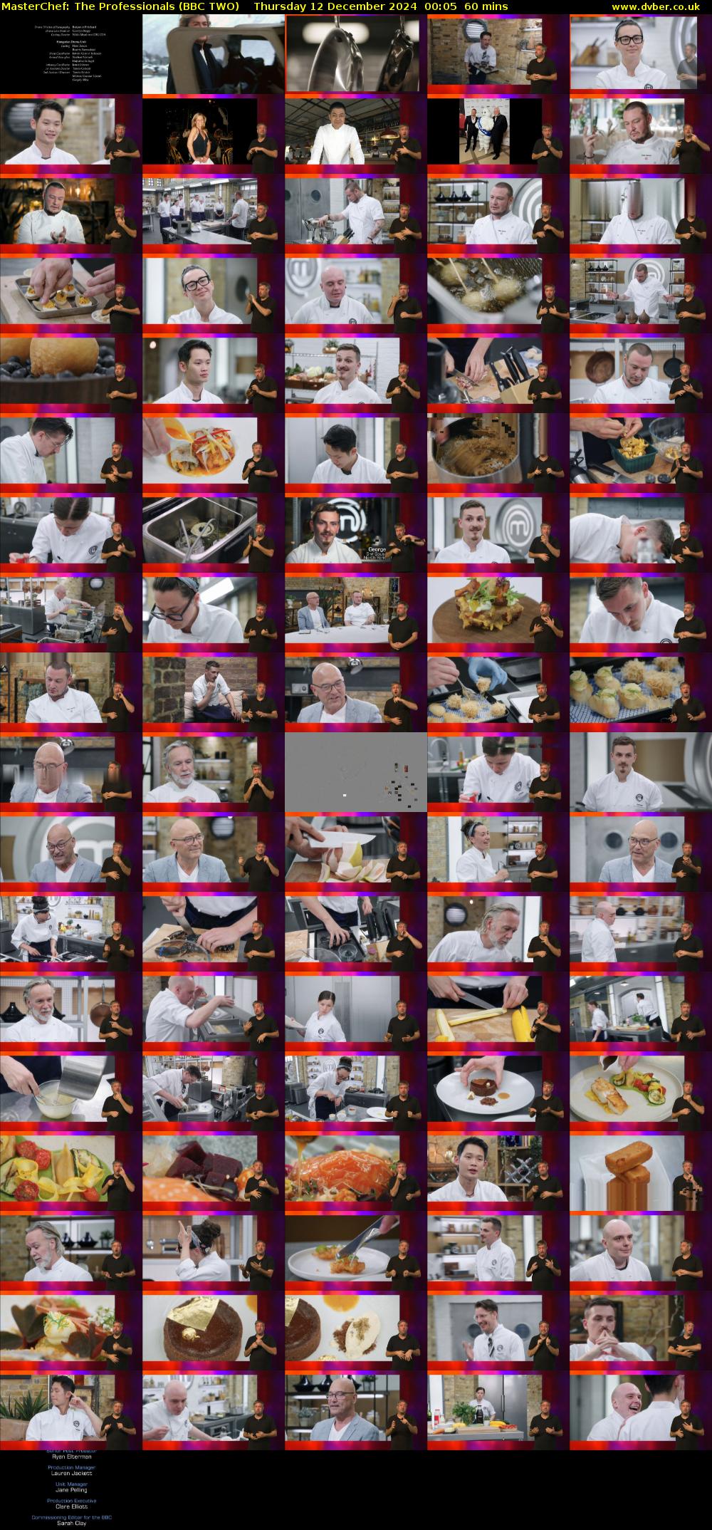 MasterChef: The Professionals (BBC TWO) Thursday 12 December 2024 00:05 - 01:05