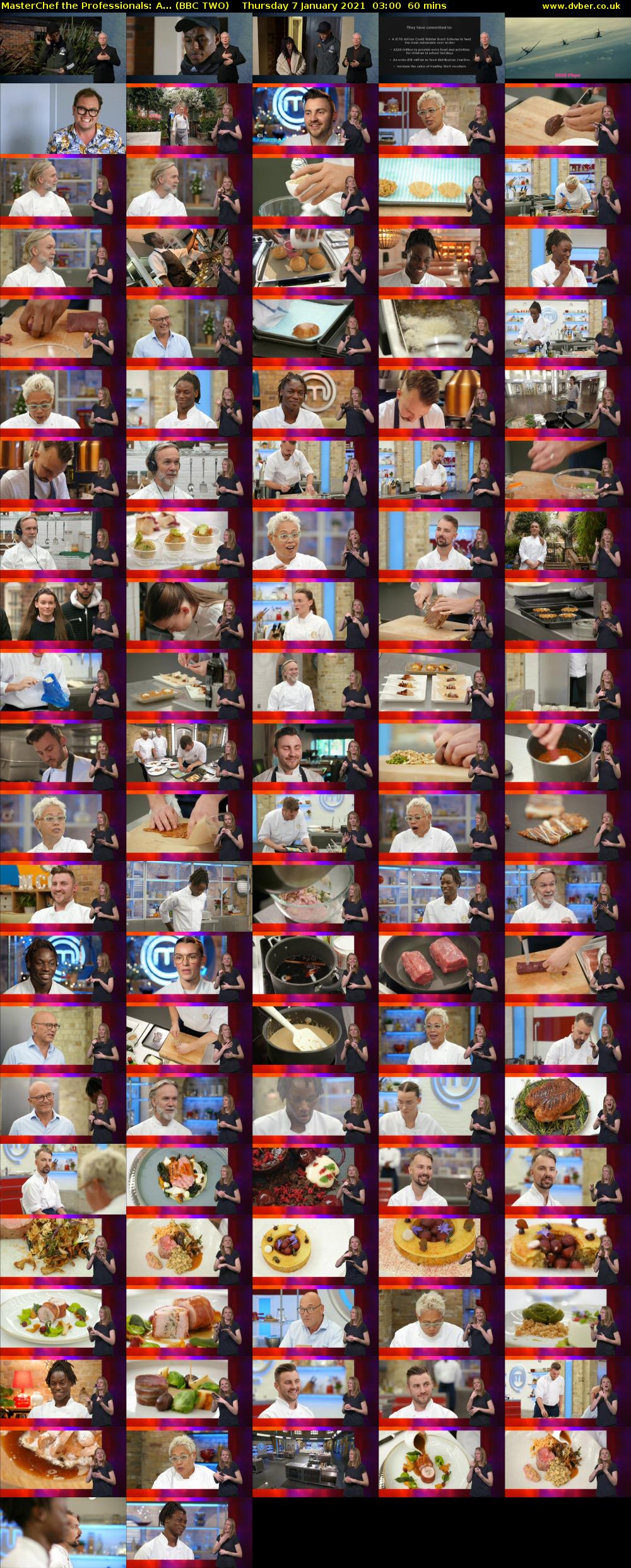 MasterChef the Professionals: A... (BBC TWO) Thursday 7 January 2021 03:00 - 04:00