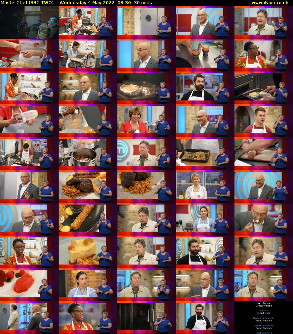 MasterChef (BBC TWO) Wednesday 4 May 2022 08:30 - 09:00