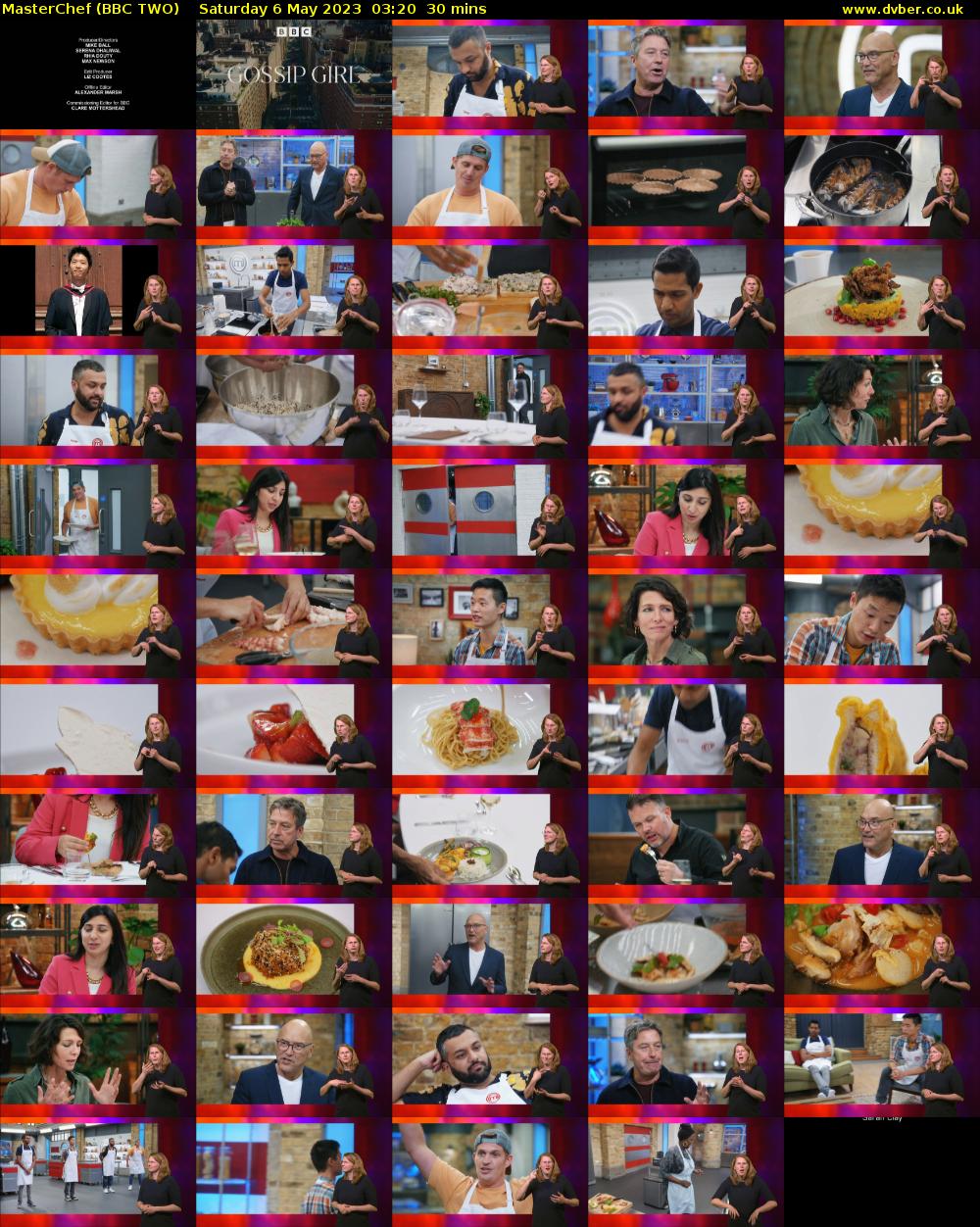 MasterChef (BBC TWO) Saturday 6 May 2023 03:20 - 03:50