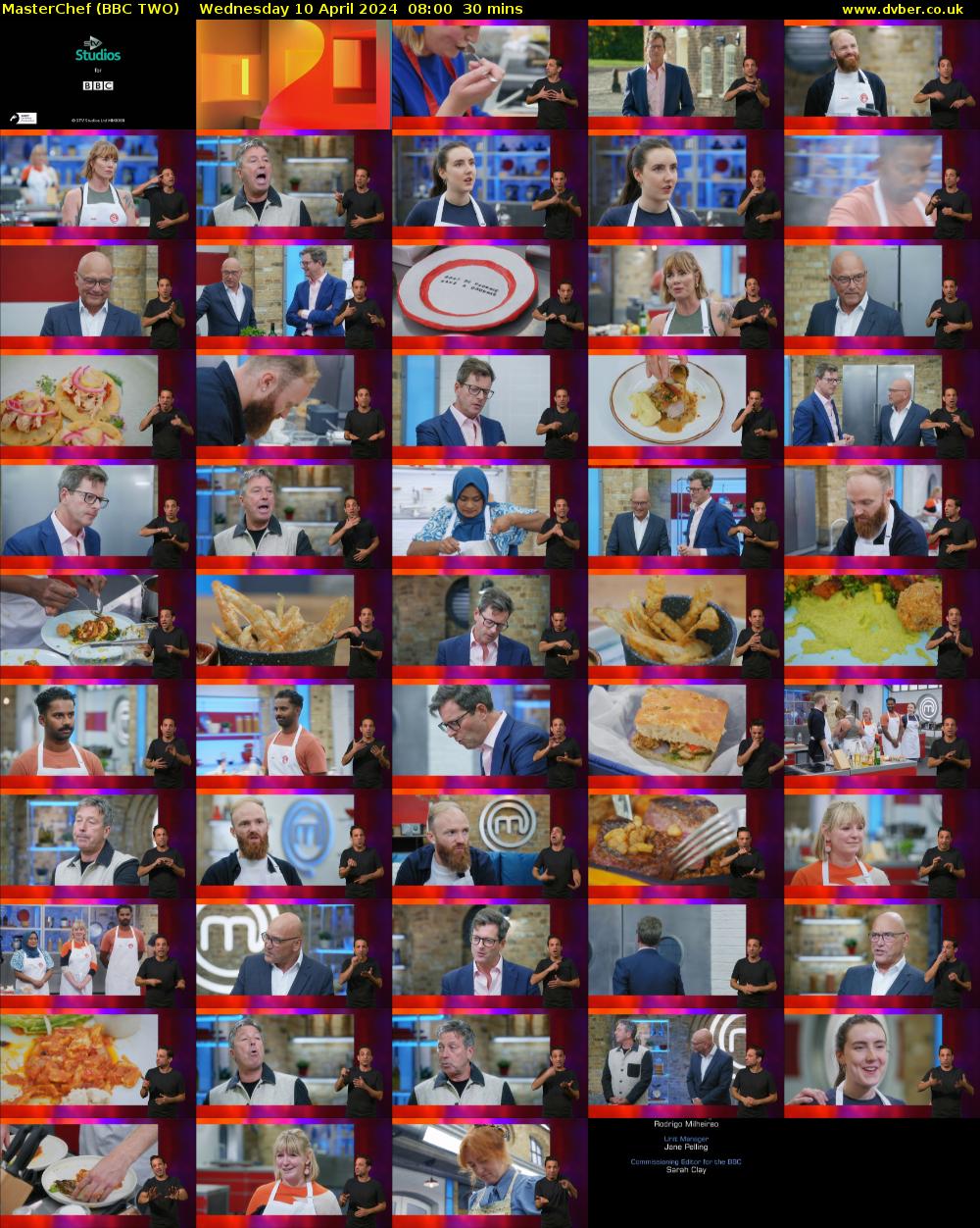 MasterChef (BBC TWO) Wednesday 10 April 2024 08:00 - 08:30